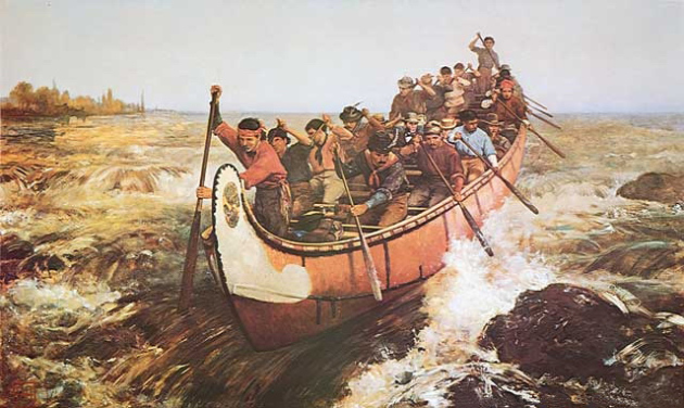 Tableau de Frances Ann Hopkins représentant les premiers voyageurs de l'Ouest canadien