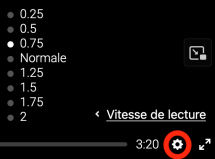 Comment sélectionner la vitesse de lecture.